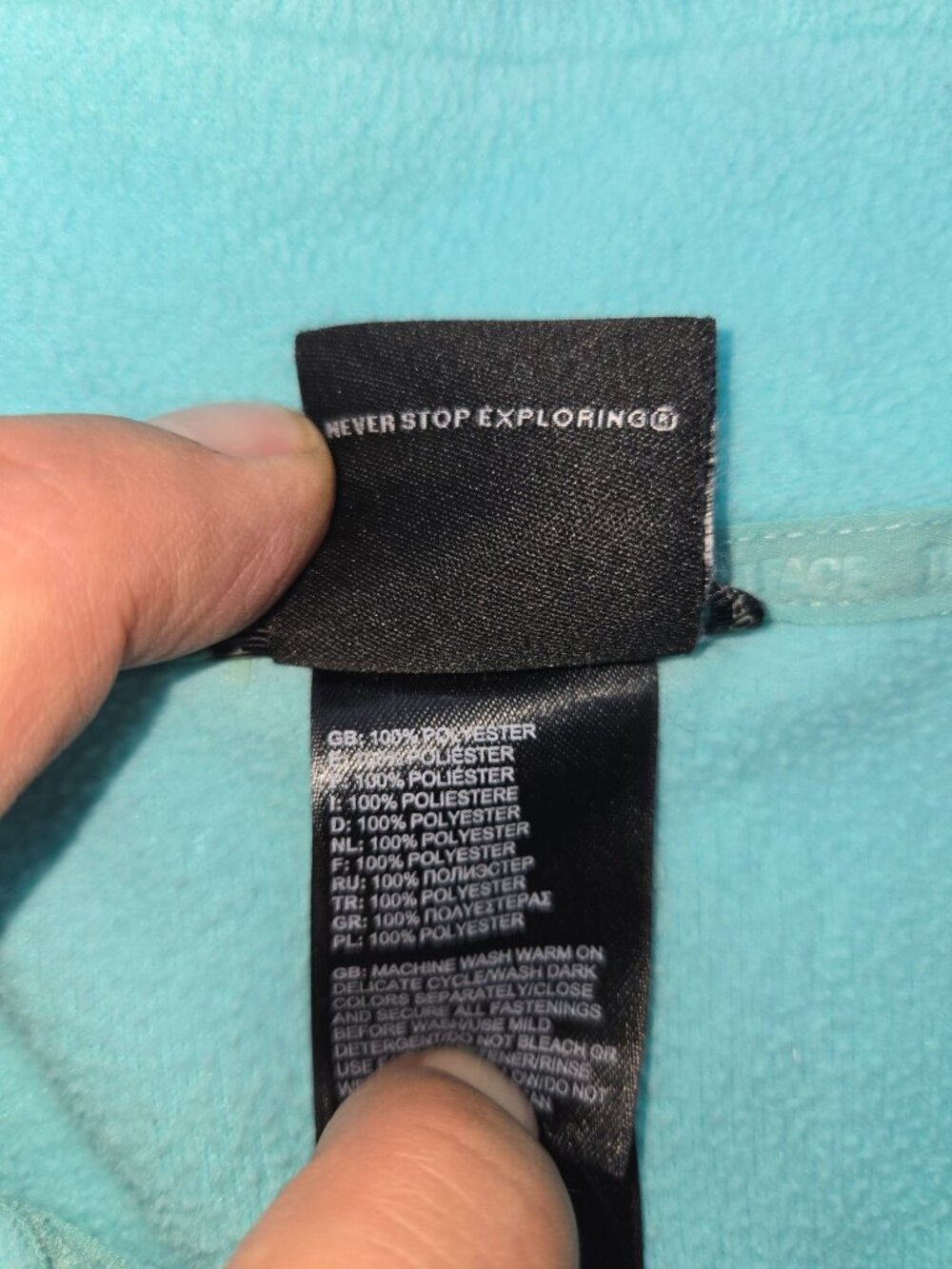 The North Face Womens Teal Full-Zip Fleece Jacket Size Small - Picture 6 of 8